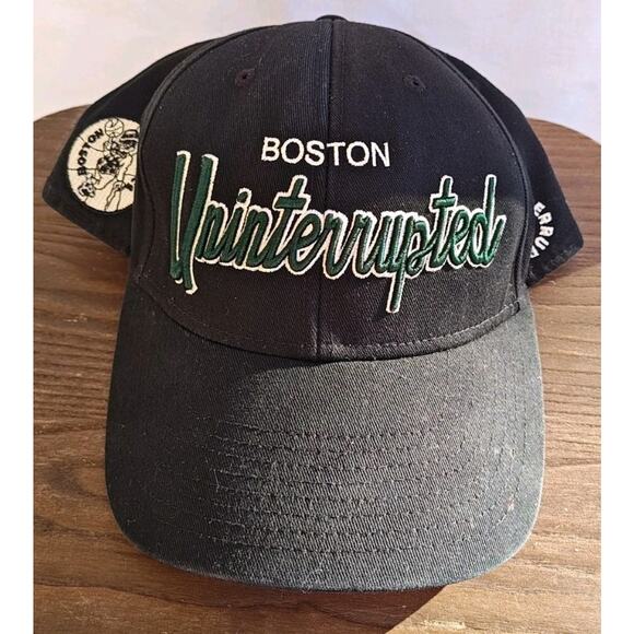 Mitchell & Ness x Uninterrupted Black Boston Celtics Logo Snapback Hat NBA Tatum - Picture 10 of 10
